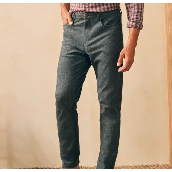 Faherty Knit Flannel 5-Pocket Mens Pants NWT -‎ MSRP $198 Size - 42x34
